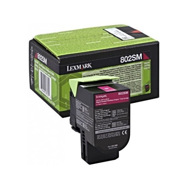 Lexmark 80C2SM0 Cartus Toner Magenta ORIGINAL 802SM
