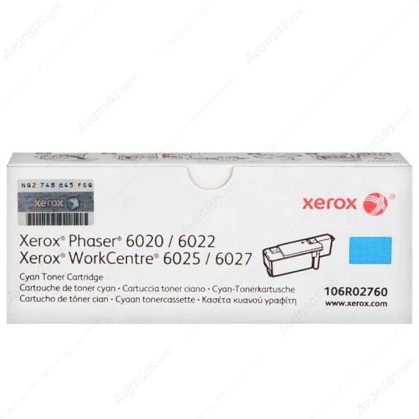 Xerox 106R02760 Cartus Toner Cyan ORIGINAL