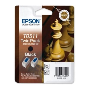 Epson C13T05114210 Cartus Cerneala Twin Pack Black ORIGINAL 2xT0511