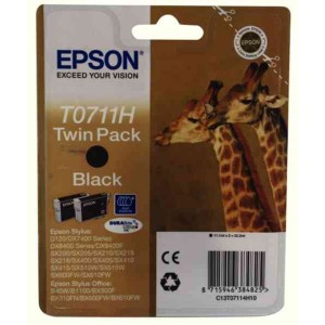 Epson C13T07114H10 Cartus Cerneala Twin Pack Black ORIGINAL T0711H