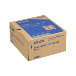 Epson C13S050608 Cartus Toner Cyan DUAL PACK ORIGINAL S050608