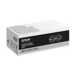 Epson C13S050711 Cartus Toner Black DUAL PACK ORIGINAL S050711 Return