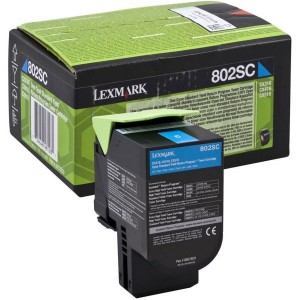 Lexmark 80C2SC0 Cartus Toner Cyan ORIGINAL 802SC